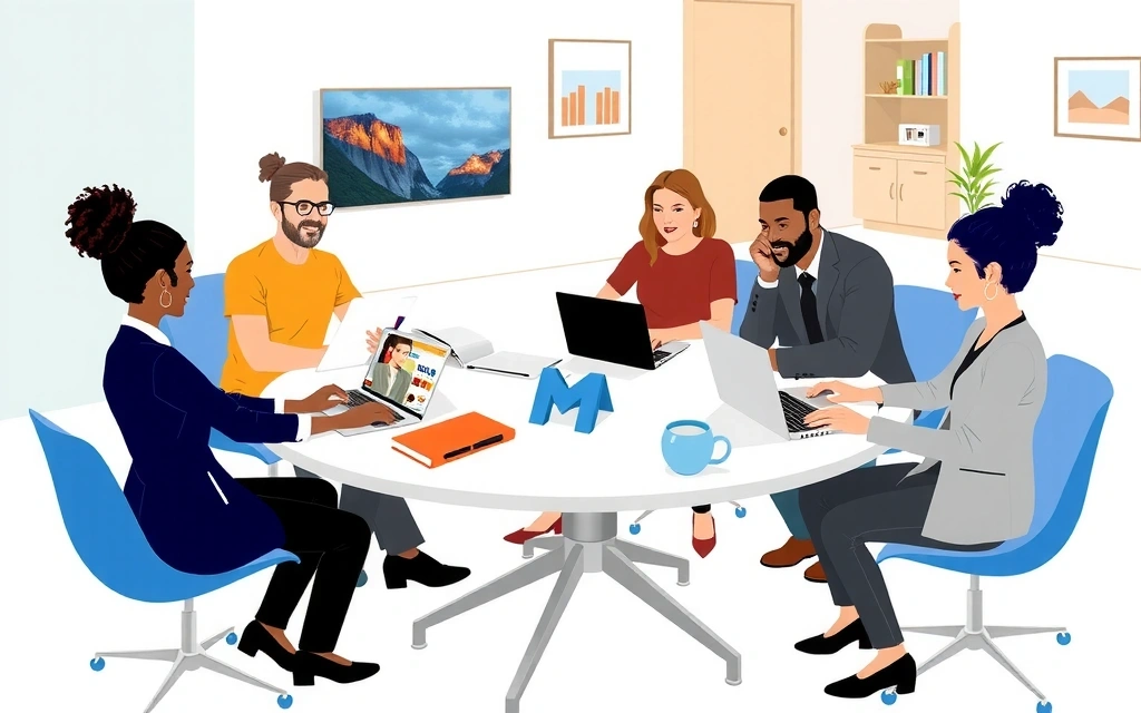 Immagine stilizzata del team di Adriatic Pulse al lavoro in un ambiente moderno e collaborativo