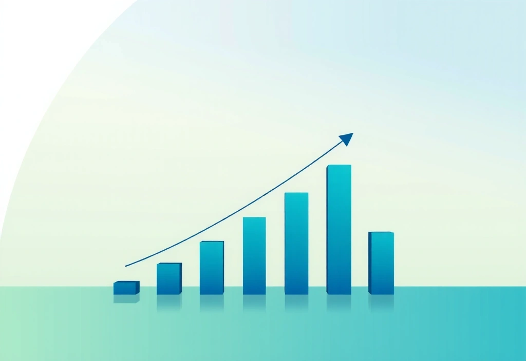 Grafico a barre ascendente che rappresenta la crescita del PIL