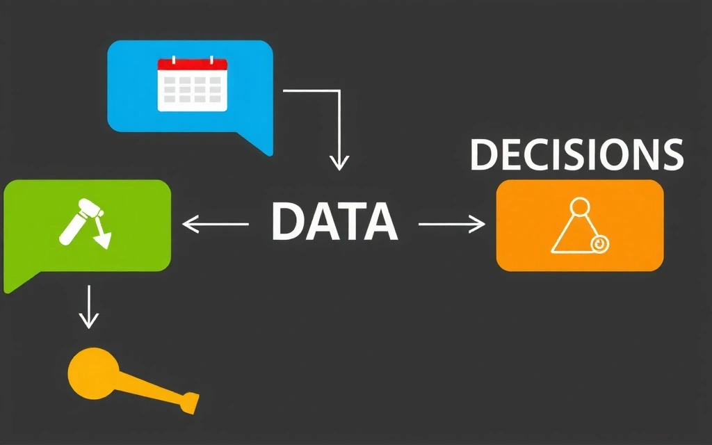 Un'immagine astratta che simboleggia il flusso di dati e le decisioni, con elementi visivi che rappresentano diritti e obblighi legali.