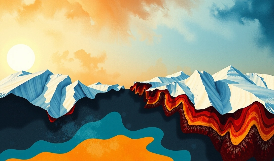 Immagine astratta che rappresenta la crisi climatica globale